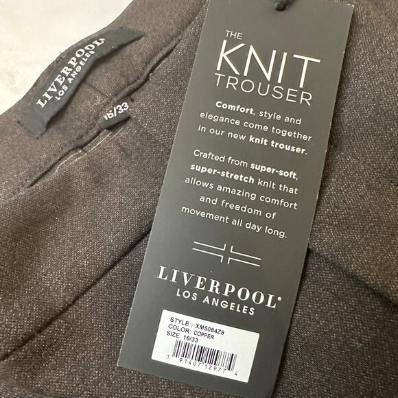 Liverpool LA Women's Knit Trousers Straight Leg Plus Size 16/33 Renee Copper - Picture 5 of 6